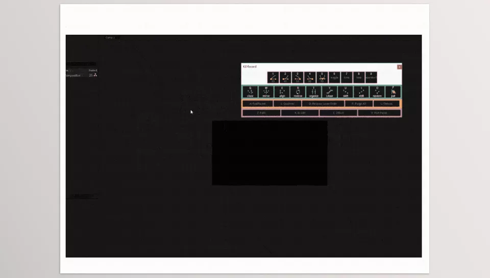 Aescripts - KEYboard - the window will appear in the last closed position