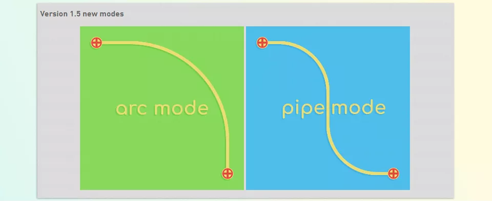 Bezier Node - Arc and Pipe modes