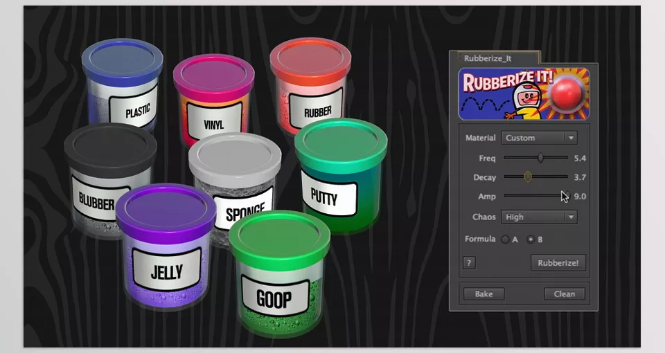 Rubberize It - Eight material presets.