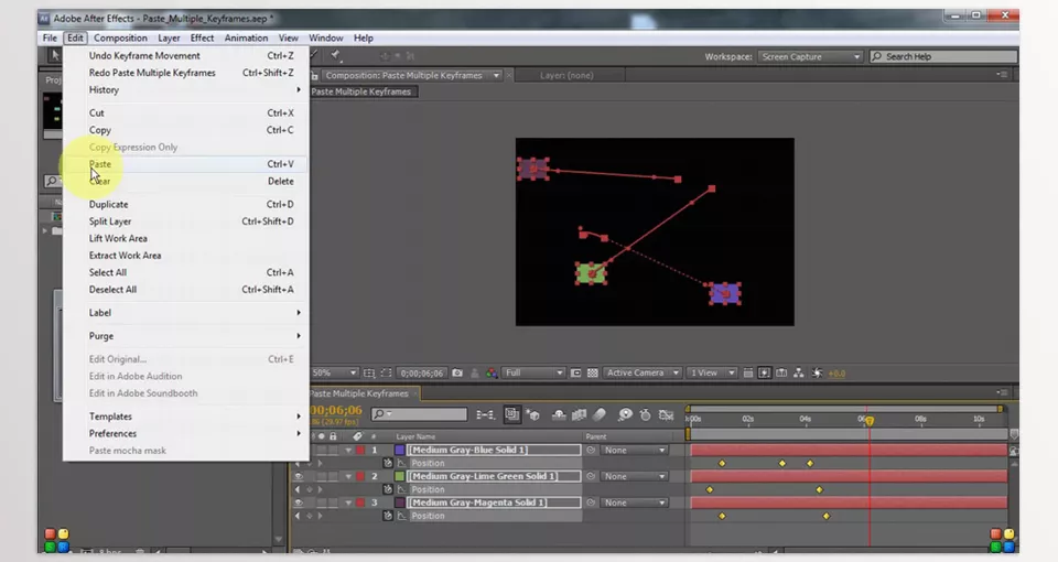 Paste Multiple Keyframes - Effortlessly copy and paste keyframes across multiple layers to streamline your animation process.