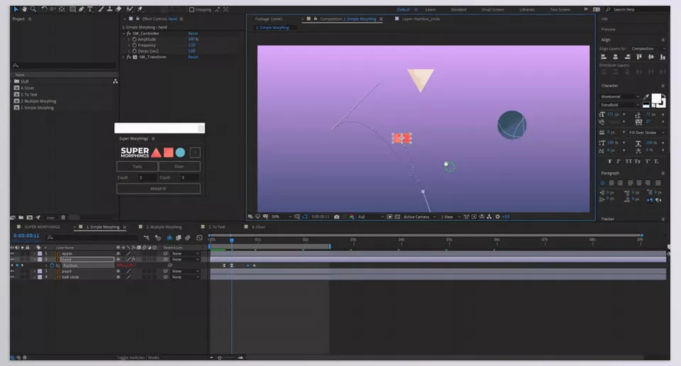 Super Morphings in After Effects - super morphings after effects script