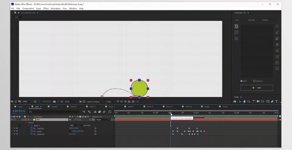 Aescripts - Motioneer - Copy or save animations, then attach them to layers retaining comp ratios