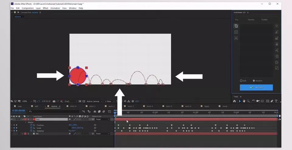 Aescripts - Motioneer - Motioneer engine supports expressions, parents, and track mattes