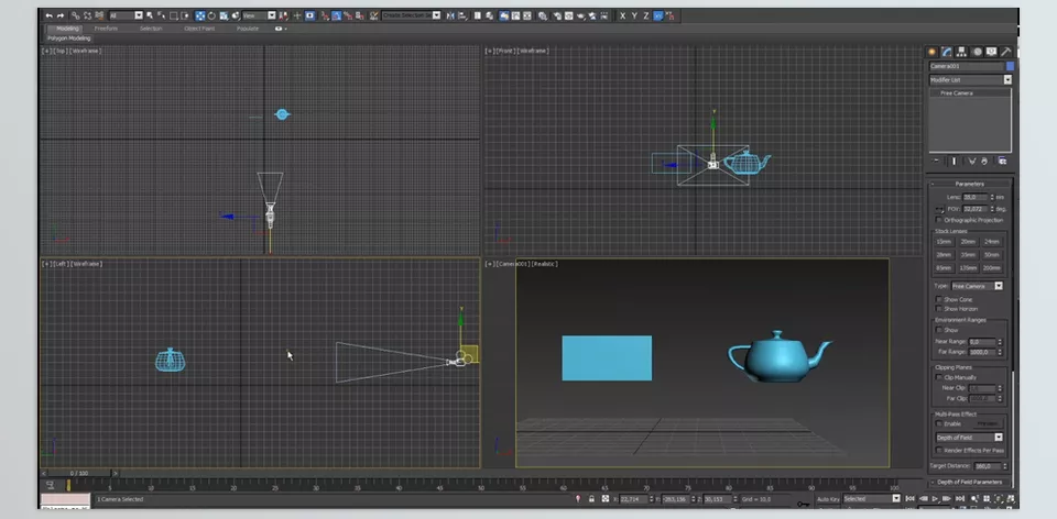 FBX to AE Pro - 3D animated standard camera free and target