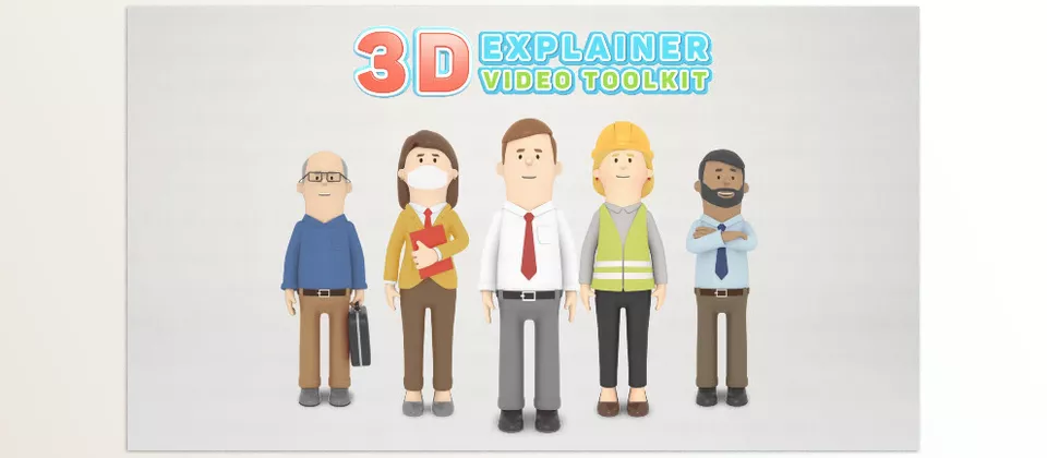 3D Characters Explainer Toolkit - easily change color