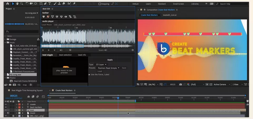 BeatEdit for After Effect - Generate Beat Markers