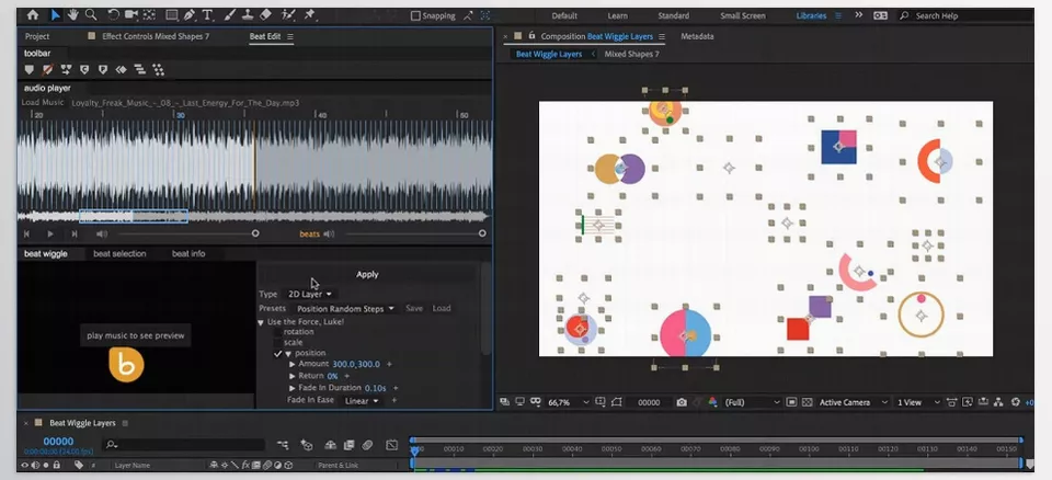 BeatEdit for After Effect - Animating Layers