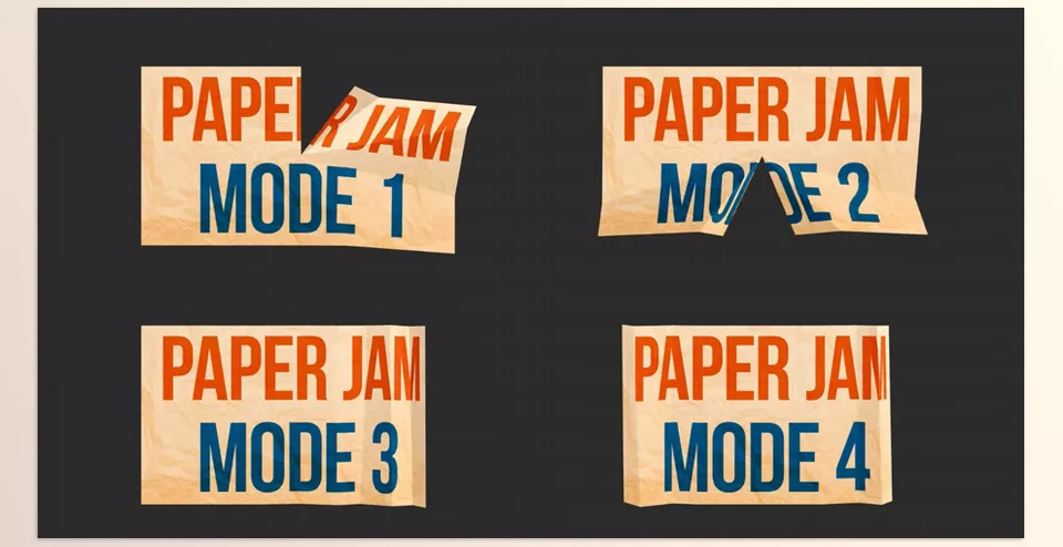 Aescripts - 3D Paper Jam - 4 modes Jam