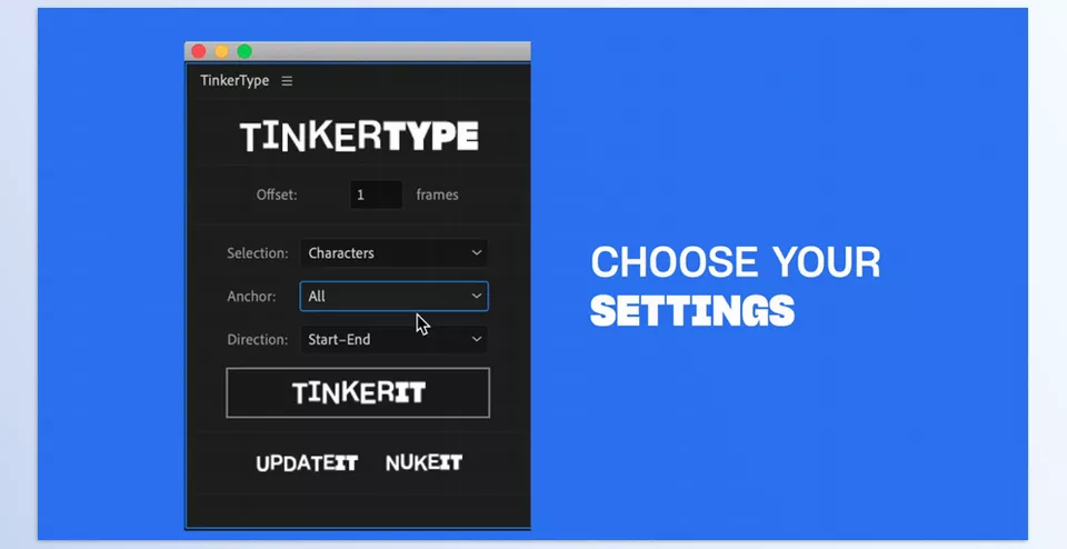 TinkerType - Select your preferences with precision and ease