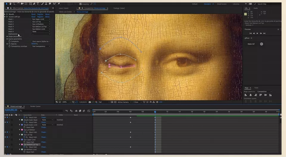 BAO Layer Sculptor - Using the screen's left eye layer, we create a blinking effect.