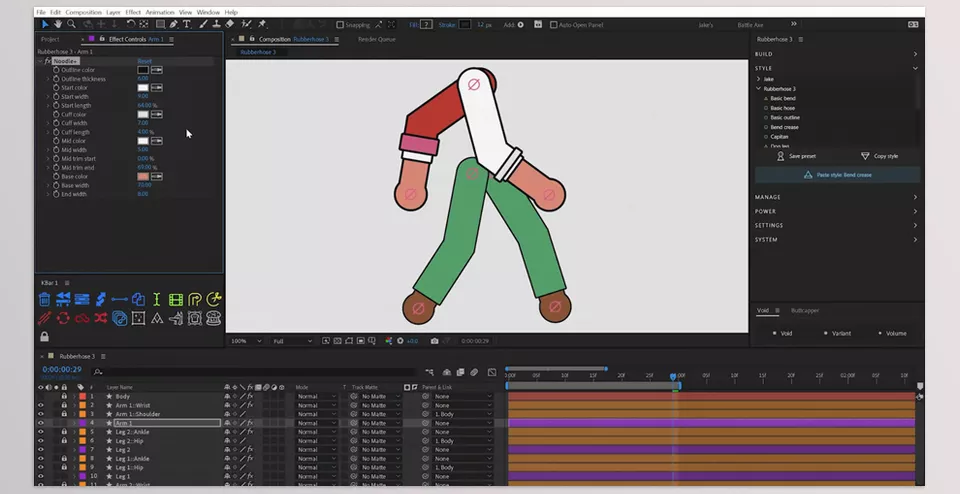 RubberHose - Create a simple rig with just a click or by drawing a path.