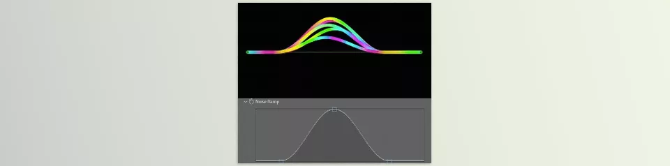 Aescripts - Volna - Noise Ramp can be divided into segments, each with its own offset to influence the noise effect.