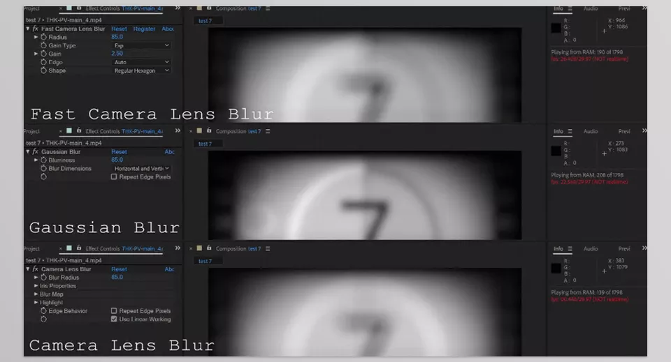 Fast Camera Lens Blur - Achieve stunning, realistic lens blur effects with lightning-fast rendering for your video projects.