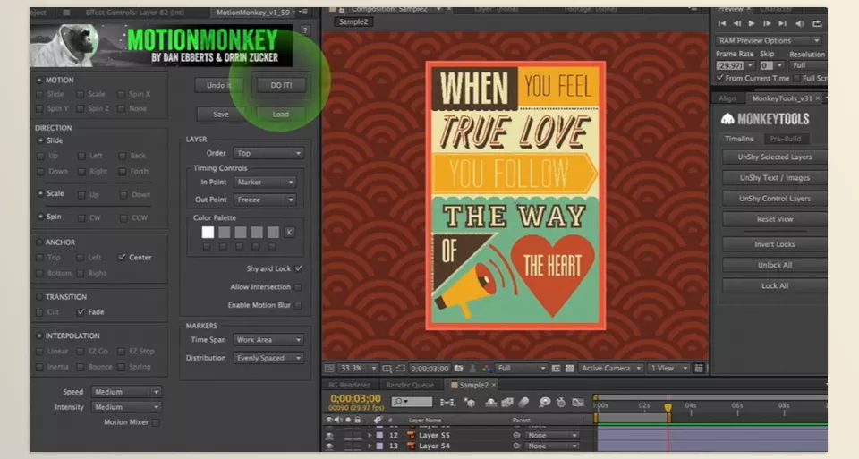 MotionMonkey - From simple to intricate designs, create stunning animations with complete control over every layer.