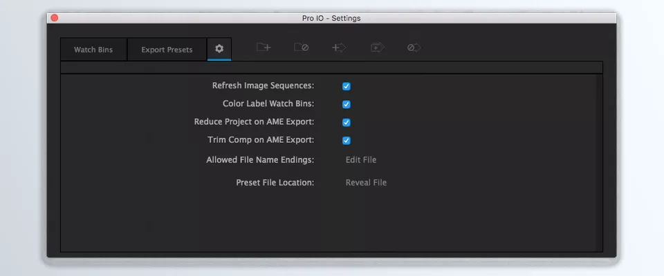 Pro IO - Turn on or off the refreshing of image sequences upon syncing your watch bins