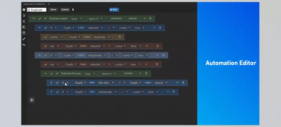 Aescripts - Automation Toolkit Free - create your own custom buttons with their own custom functionality!