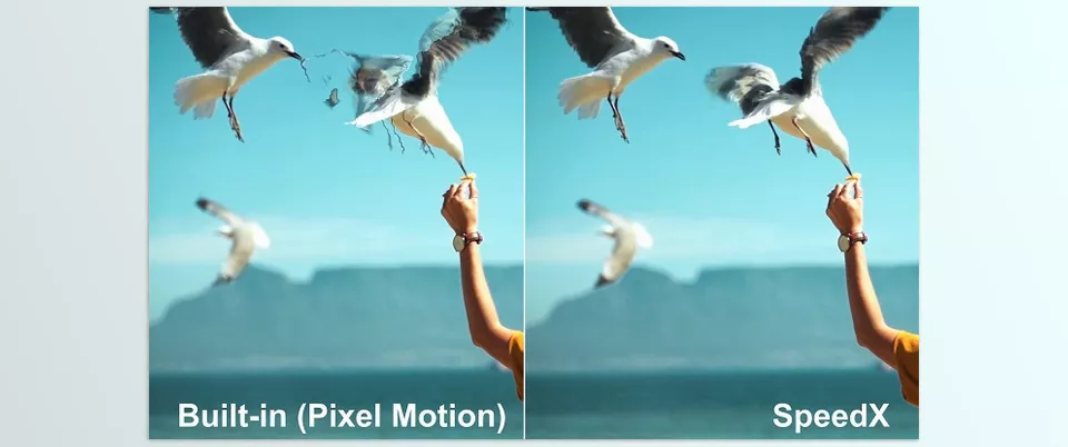 Aescripts - Speedx - Intelligent AI technology analyzes the pixels of numerous clips to detect occlusions around motion boundaries.