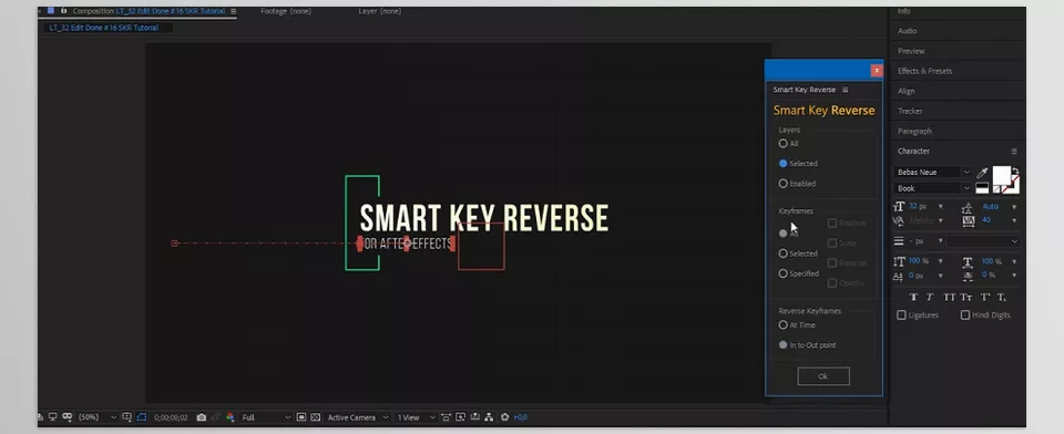 Aescripts - Smart Key Reverse - Reverse keyframes for multiple layers and preserve their relative time pattern