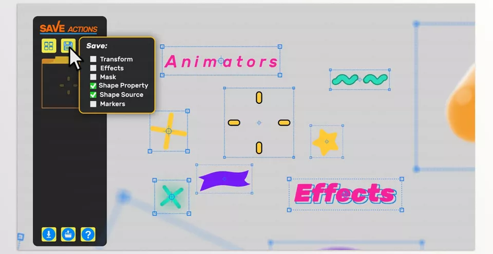 Aescripts - Save Actions - easily save any layer