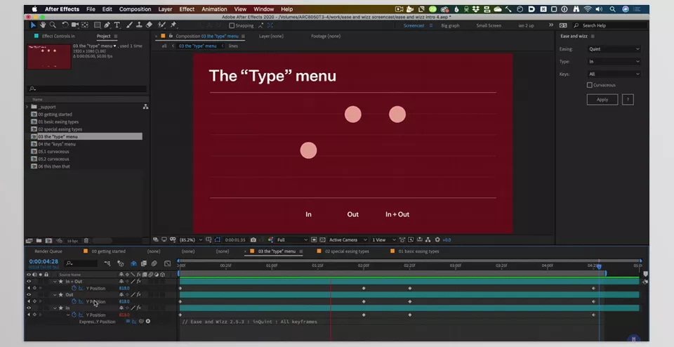 Aescripts - Ease and Wizz - drag objects in the comp viewer