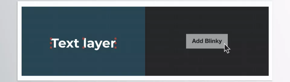 Aescripts - Blinky - Select a text layer and click the "Add Blinky" button