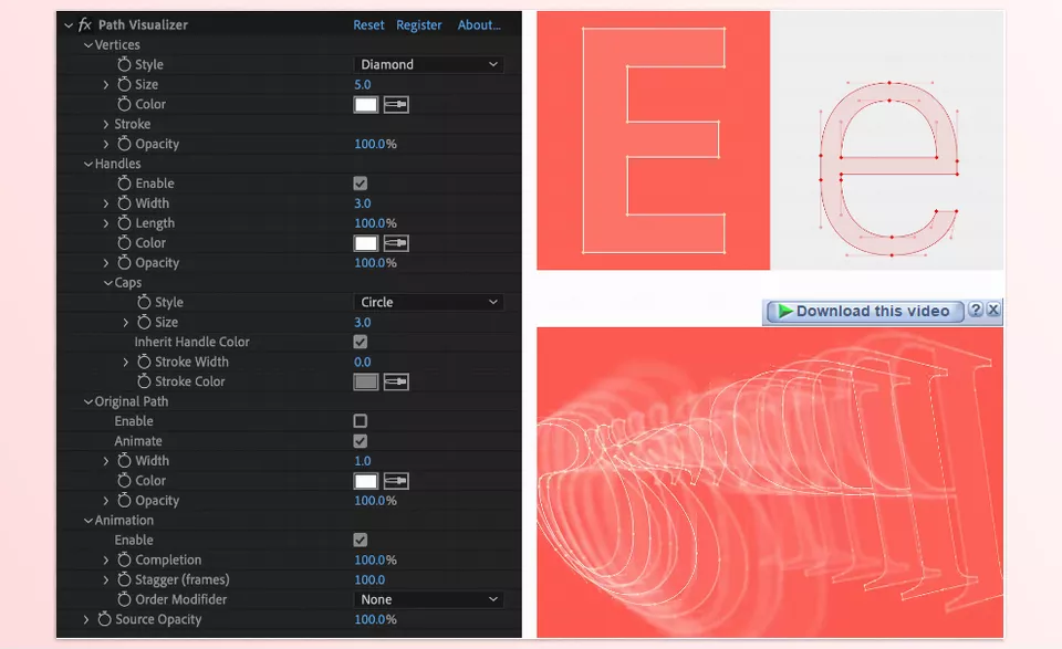 Aescripts - Path Visualizer - Effortlessly adapt shapes and styles with a versatile toolset designed for precision.