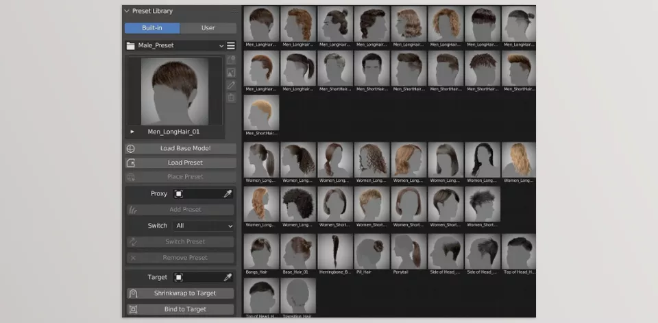 3d Hair Brush - you have access to several features that allow them to quickly switch between different hairstyles for their characters.