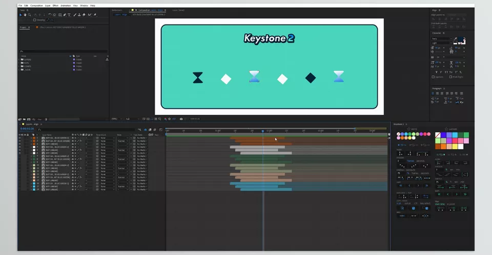 Keystone - Simplify your workflow with powerful tools for layers and keyframe control.