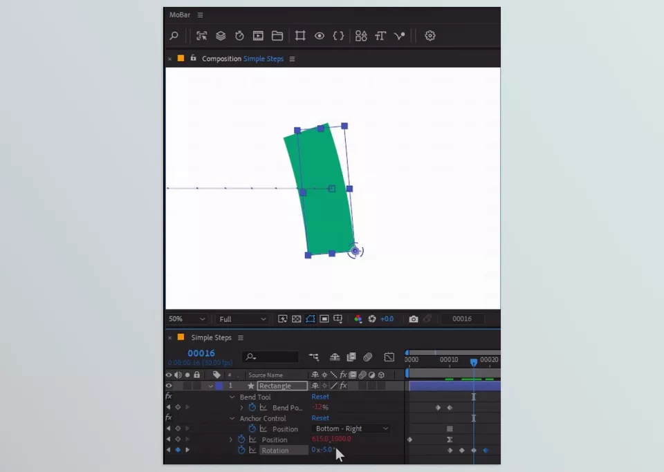 MoBar 2 - Add elastic motion to the bending power.