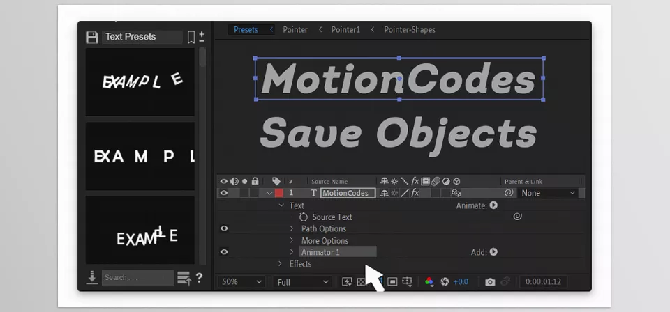 Save Objects - Ability to import external preset templates.