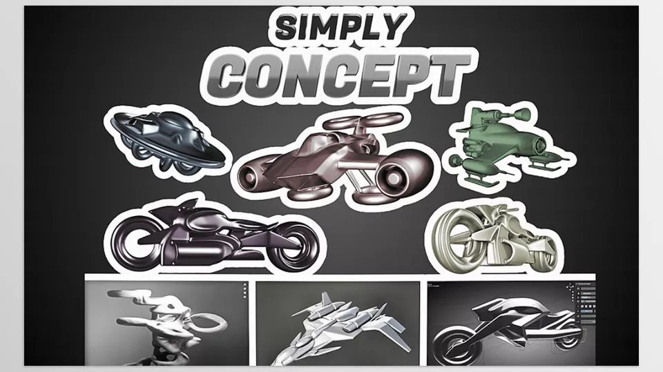 Simply Concept - Choose from basic objects or use a model you've created yourself.