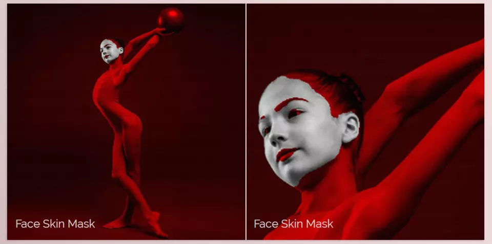 Skin Mask - Retouch4me Skin Mask automatically identifies skin in a photo and creates a mask for it. You can choose to target the face, body, or all visible skin areas simultaneously.