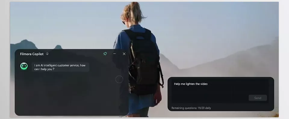 Filmora - Use AI Copilot Editing.