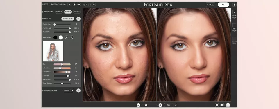 Professional Plugin Suite - The new AI-powered Portraiture remains an all-in-one solution for skin smoothing, effortless masking, and intuitive blemish removal.