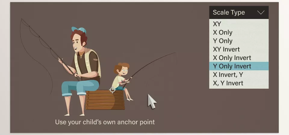 Faux Parent - Use your child's own anchor point.