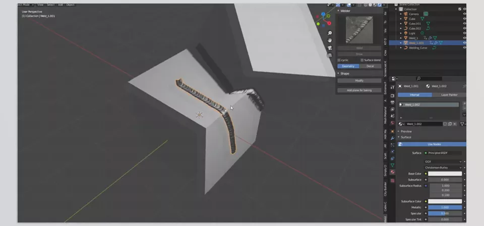 Blender - Welder - Flexible scale and rotation modification