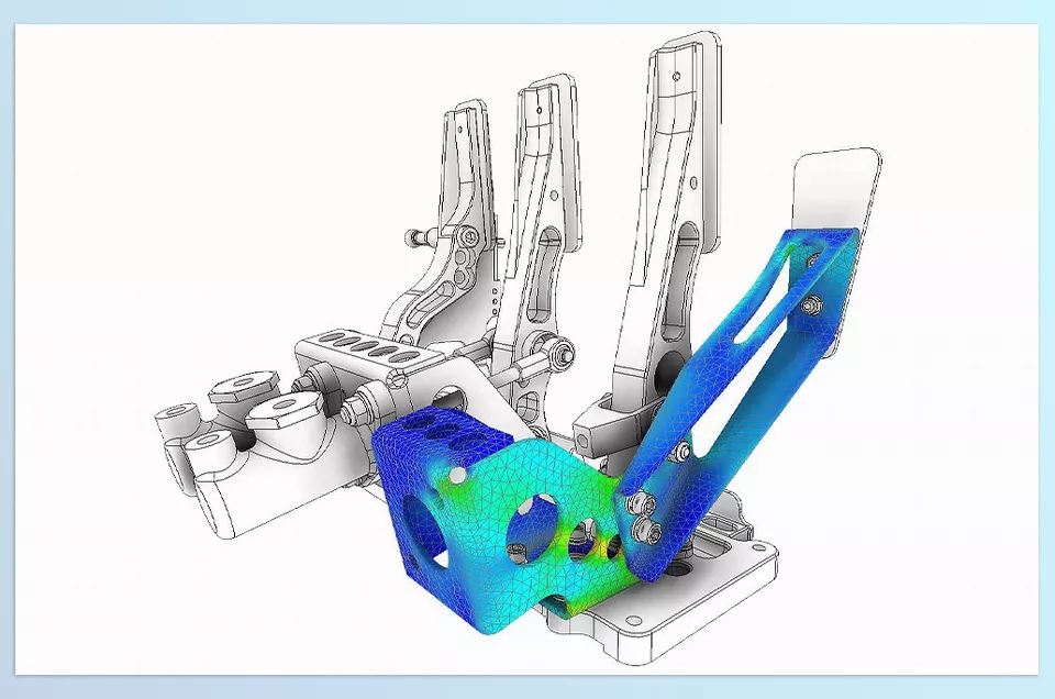 Inventor Nastran - Evaluate the maximum load conditions considering nonlinear buckling effects.