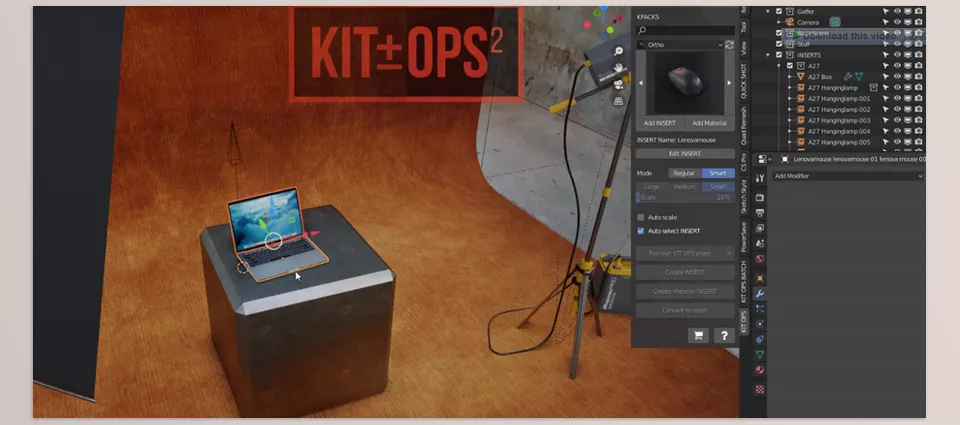 KIT OPS 2 PRO - Complex industrial designs can be generated in a single sitting.