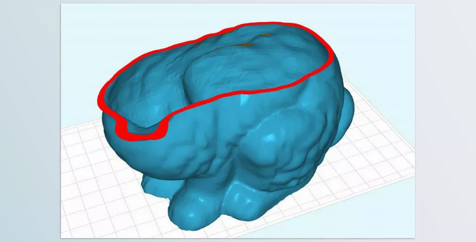 FormWare - 3D Slicer- Hollow out your mesh to reduce material usage and create a lighter structure.