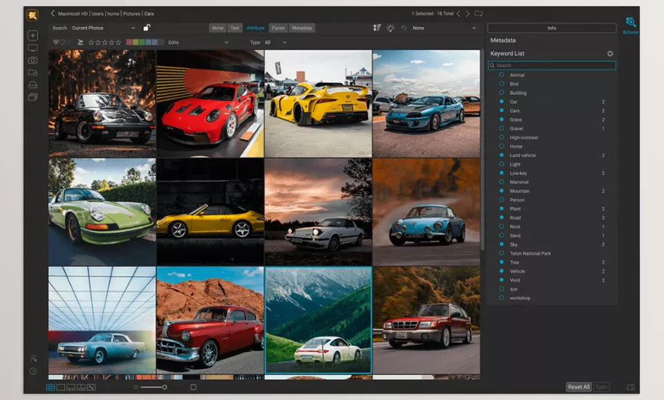 Photo Keyword AI - Automatic embedding of keywords and metadata into photos using XMP, ensuring compatibility with applications like Adobe Lightroom Classic and Capture One.