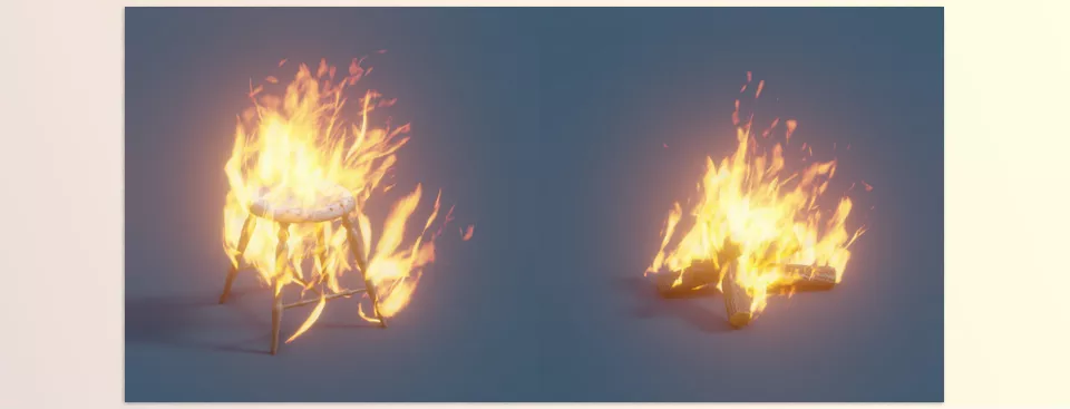 Realtime Flame Generator - Made using Geometry Nodes.