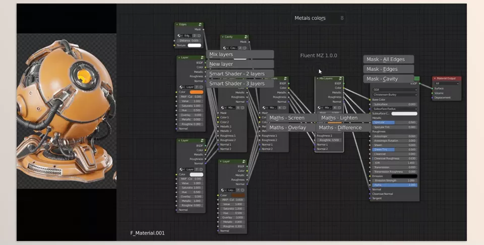 Fluent Materializer - Make & bake awesome custom materials using a polished procedural workflow that was designed for actual artists