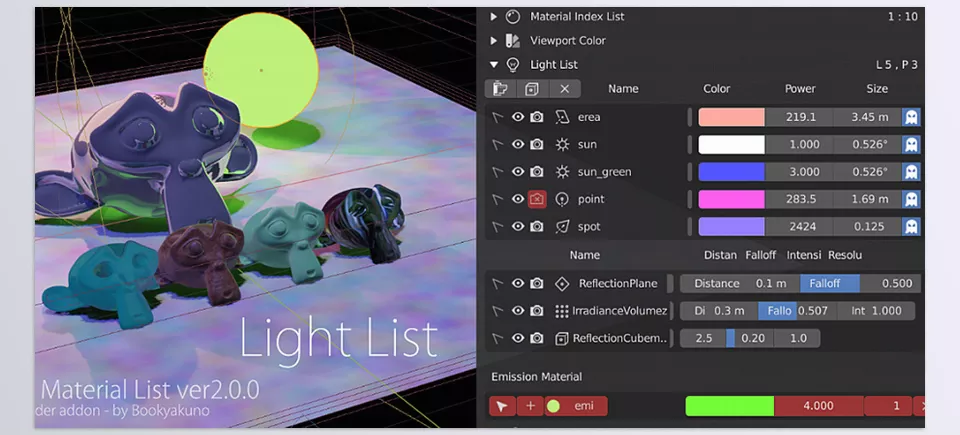 All Material List - Functions for setting viewport colors, along with auxiliary tools for materials and images.