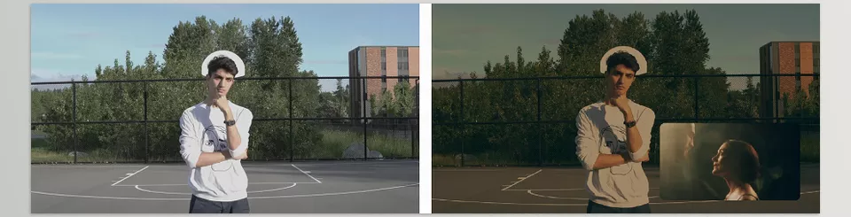 AI Color Match - apply a global color grading by analyzing your video against a reference frame