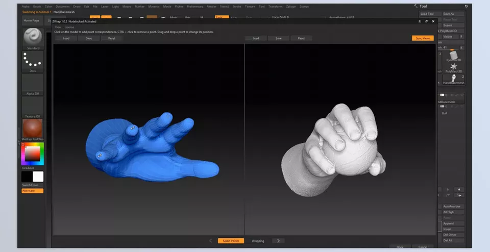 ZWrap for ZBrush - Enjoy Textures with High Bit Depth!