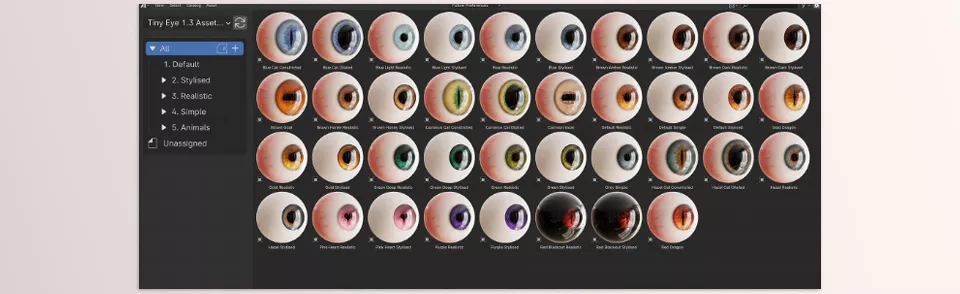 blender - Tiny Eye - Asset Browser Library