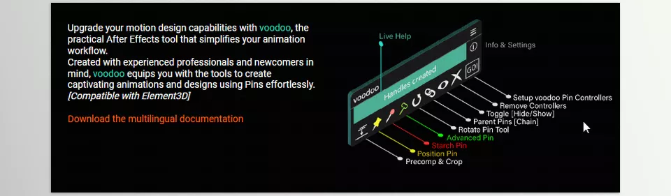 Aescripts - Voodoo - The Sleek Fusion of Puppet Tools and Handy Features