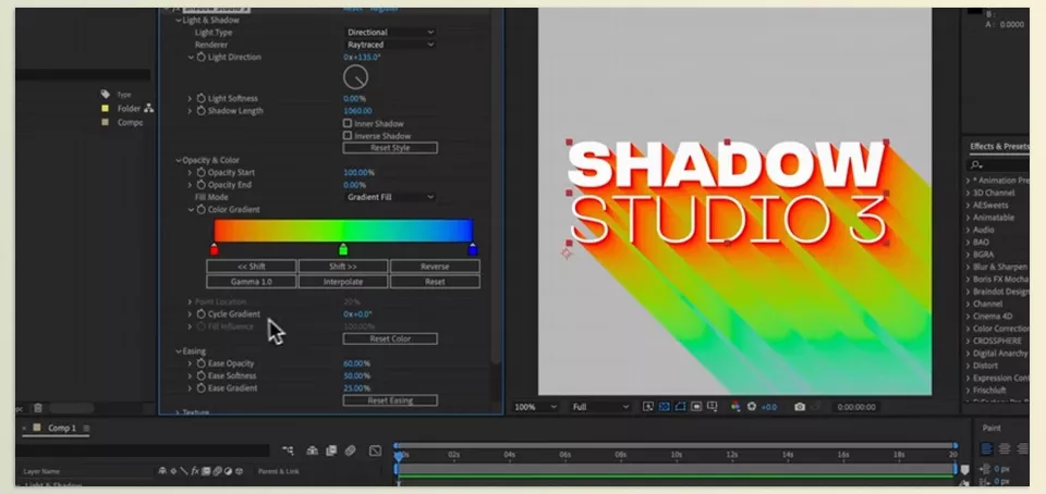 Shadow studio - Gradient Editor