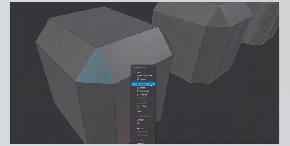 Meshmachine - Create quad corner from triangular corner