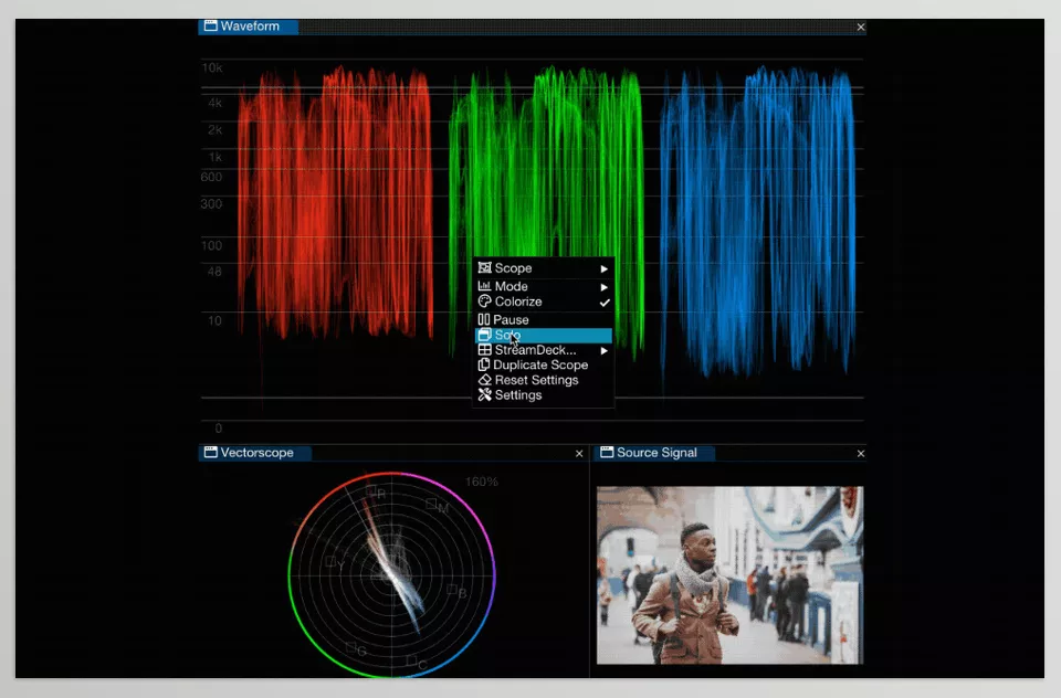 Nobe OmniScope - Solo mode allows you to maximize the selected scope for a more detailed view of the graph.